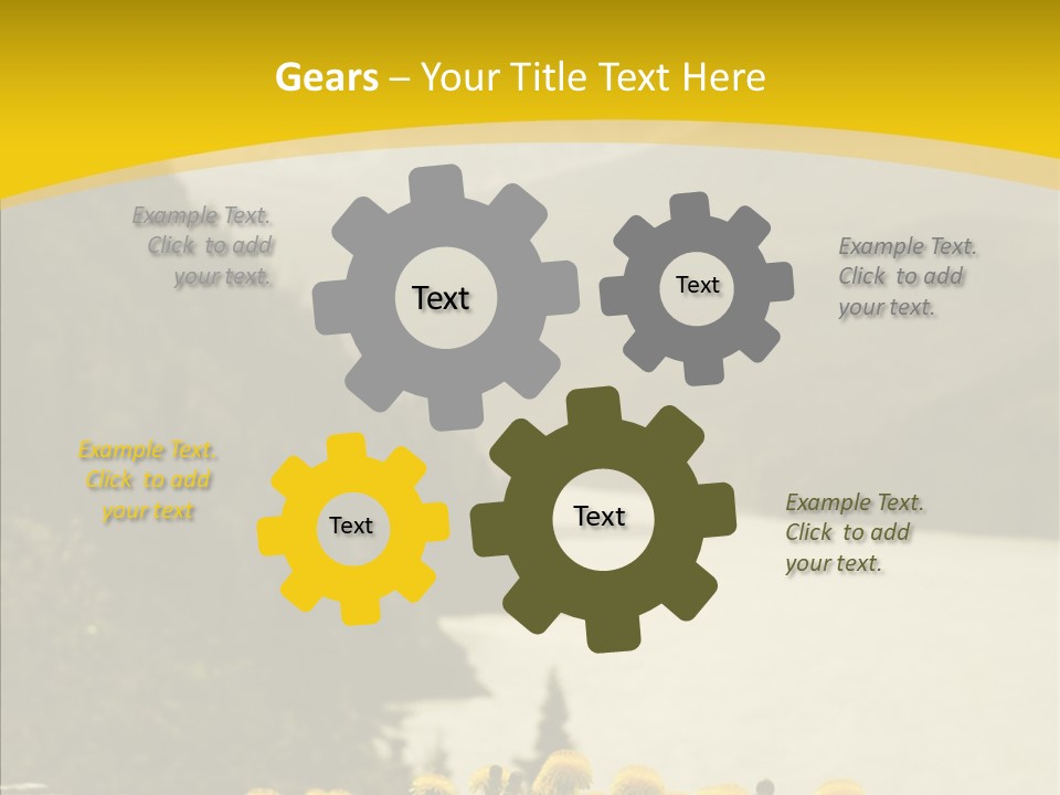 Green Focus Bokeh PowerPoint Template