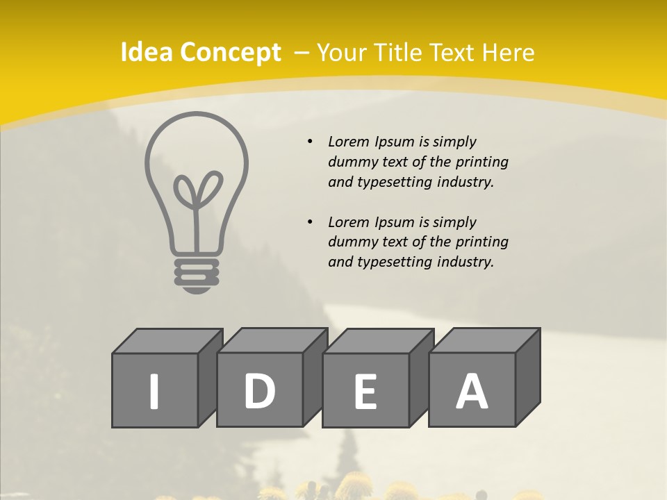 Green Focus Bokeh PowerPoint Template