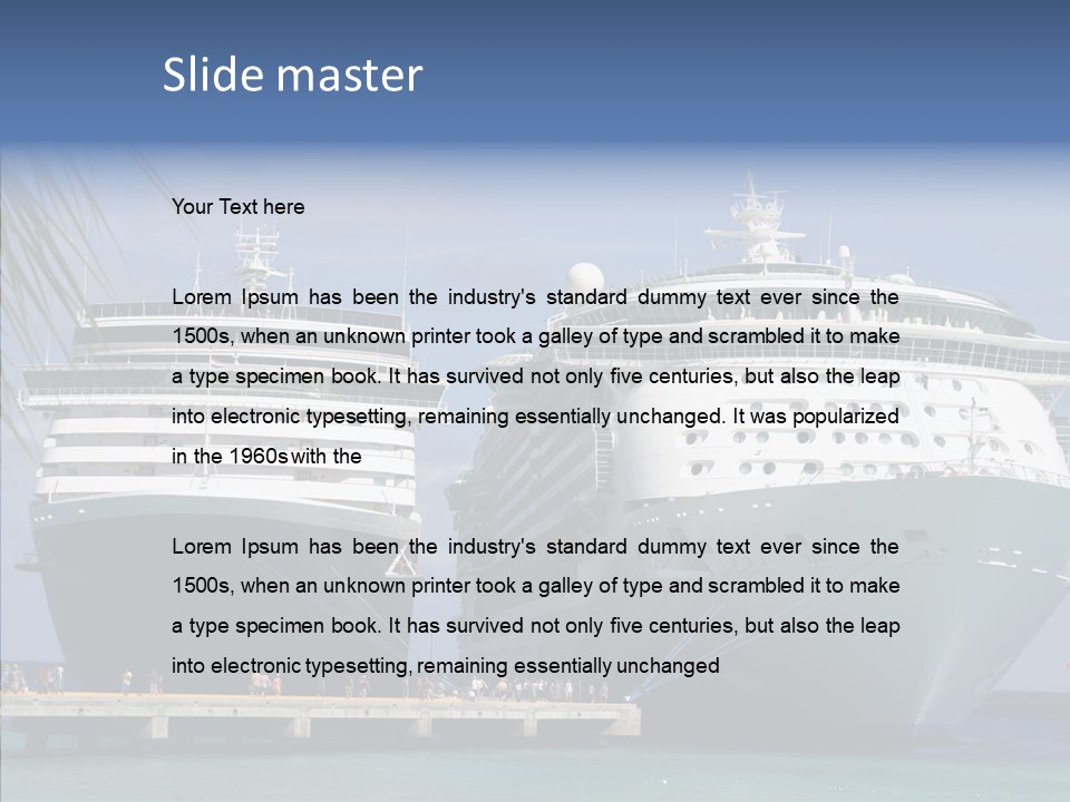 Dock Sea Water PowerPoint Template