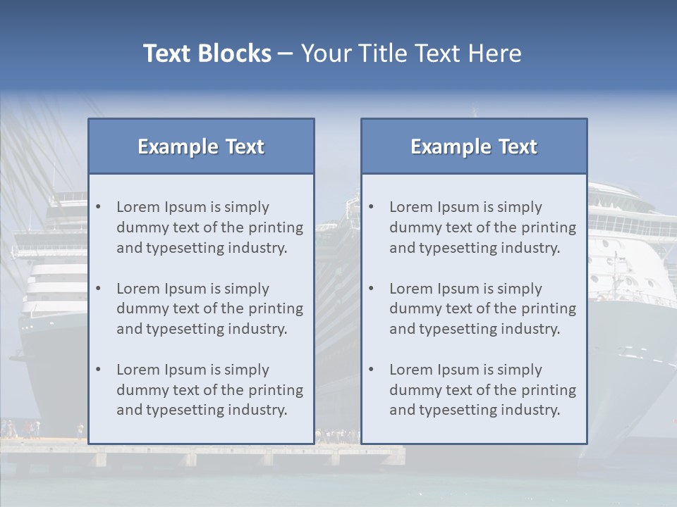Dock Sea Water PowerPoint Template