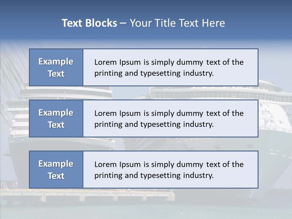 Dock Sea Water PowerPoint Template