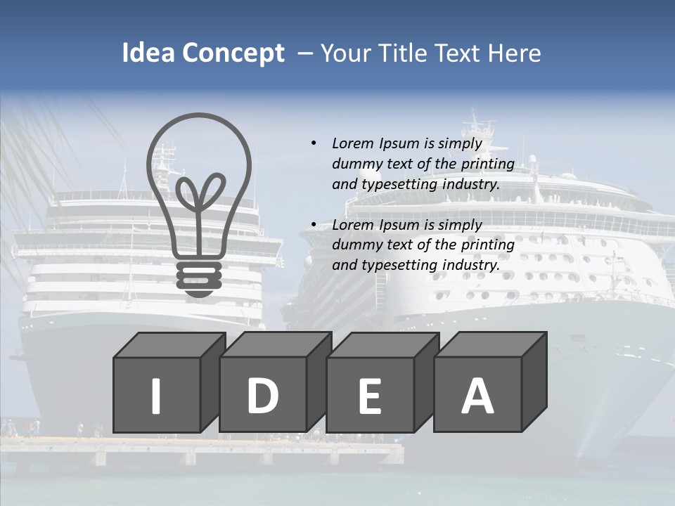 Dock Sea Water PowerPoint Template