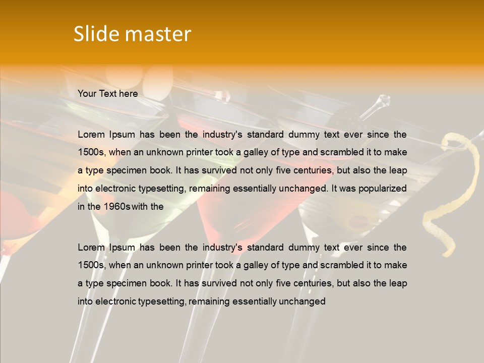 Glass Crystal Vermouth PowerPoint Template