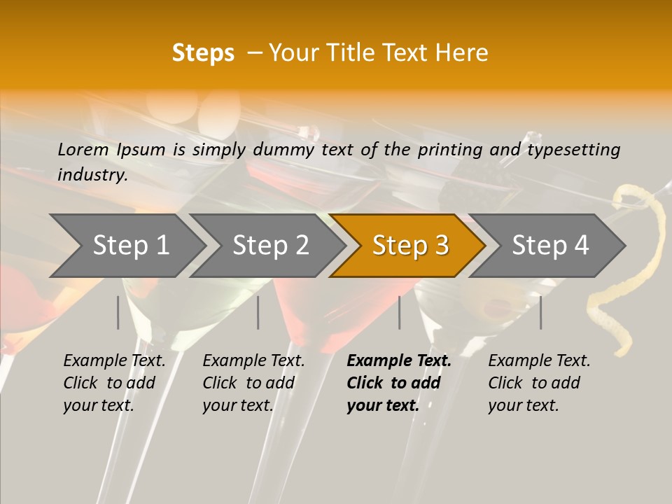 Glass Crystal Vermouth PowerPoint Template