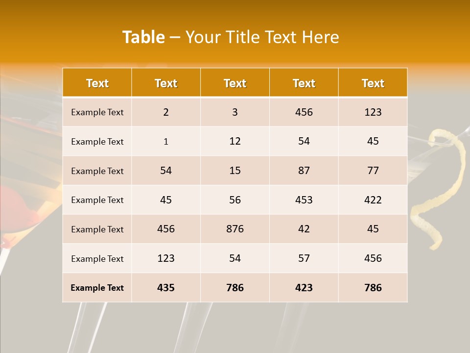 Glass Crystal Vermouth PowerPoint Template