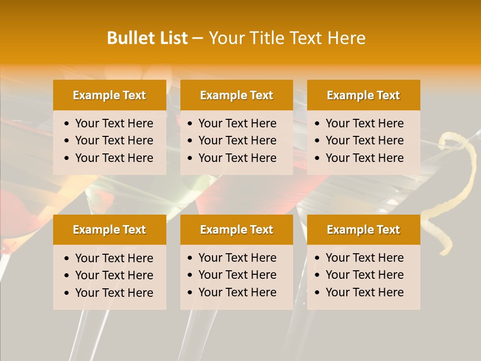 Glass Crystal Vermouth PowerPoint Template