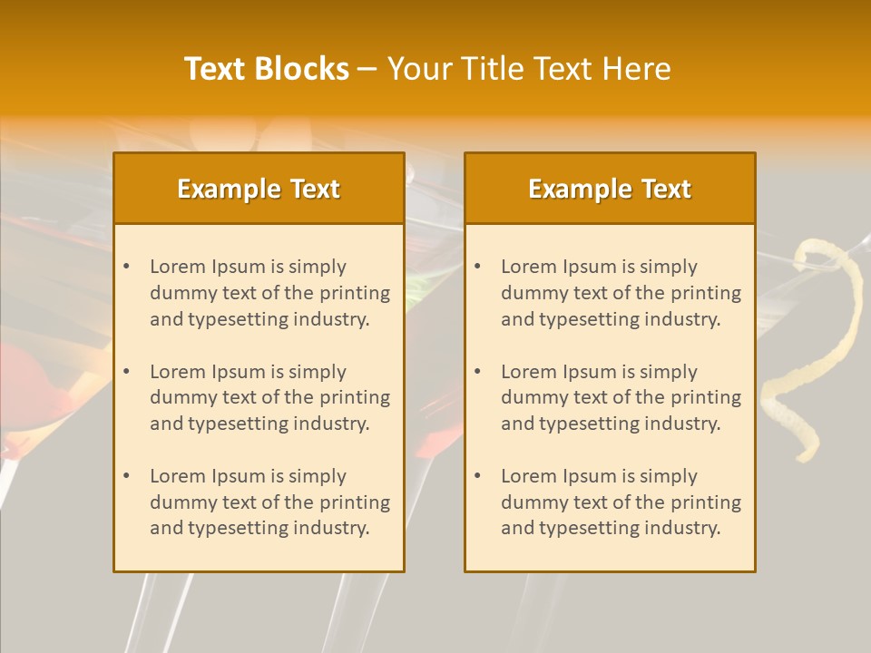 Glass Crystal Vermouth PowerPoint Template