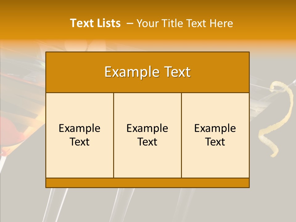 Glass Crystal Vermouth PowerPoint Template