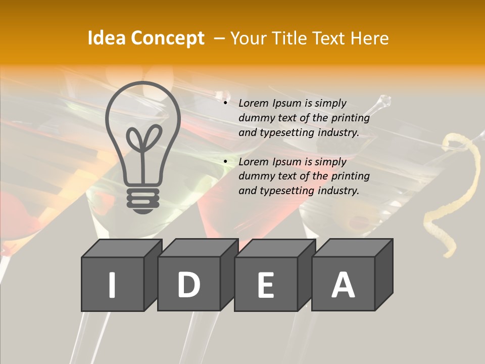 Glass Crystal Vermouth PowerPoint Template