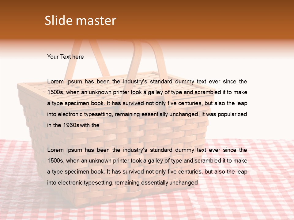 Checked Relaxation Lunch PowerPoint Template