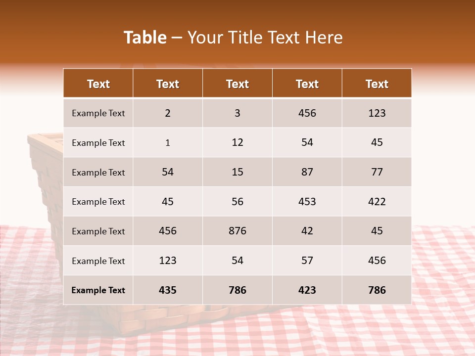 Checked Relaxation Lunch PowerPoint Template