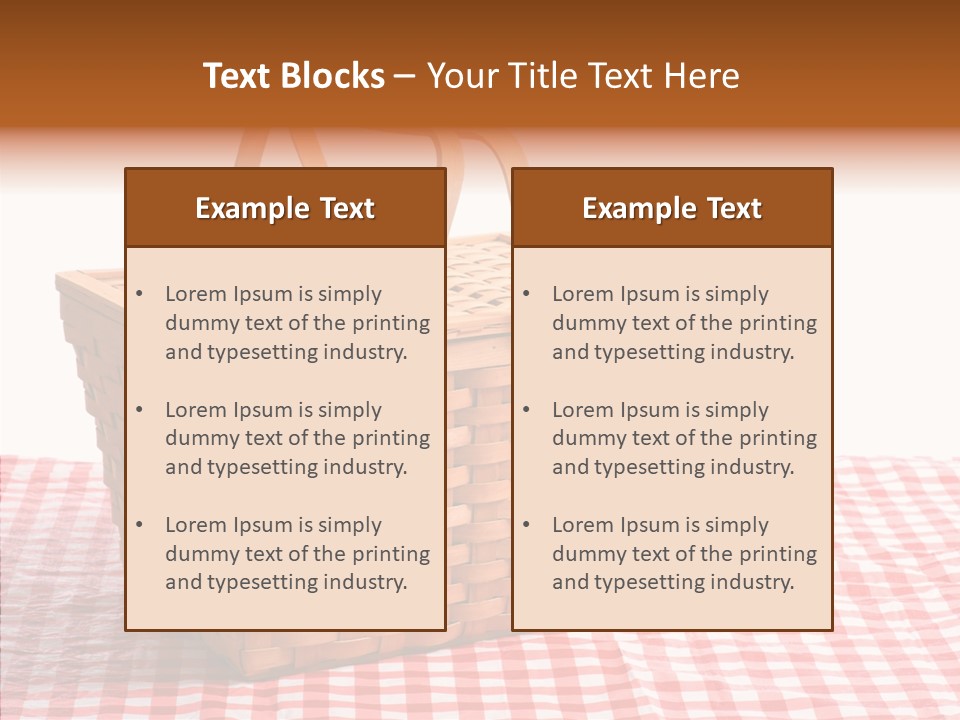 Checked Relaxation Lunch PowerPoint Template