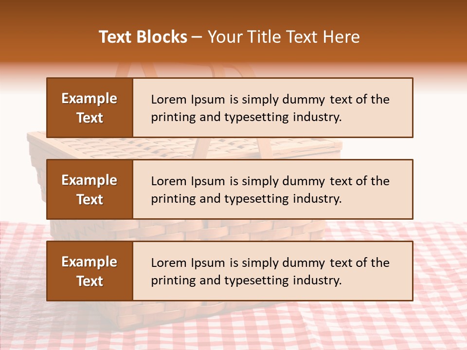 Checked Relaxation Lunch PowerPoint Template