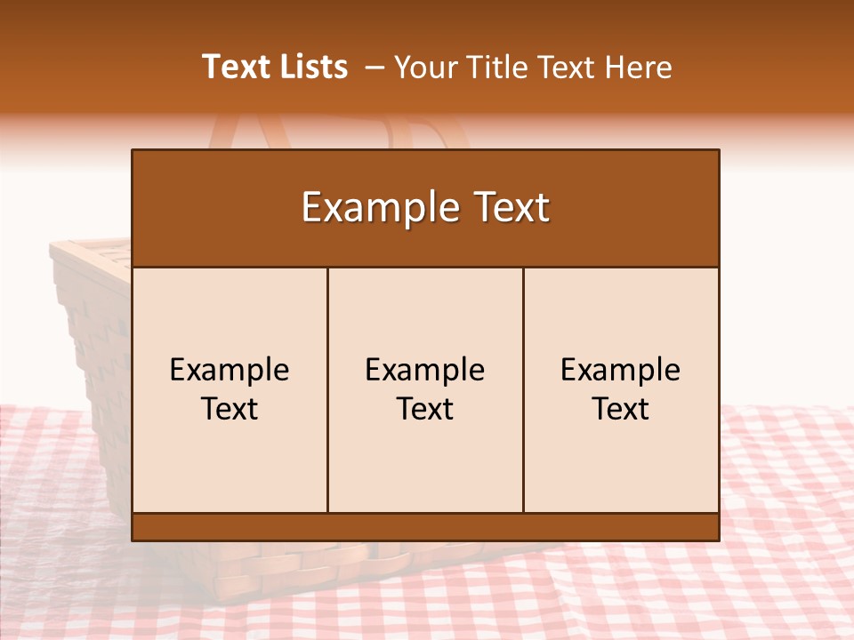 Checked Relaxation Lunch PowerPoint Template