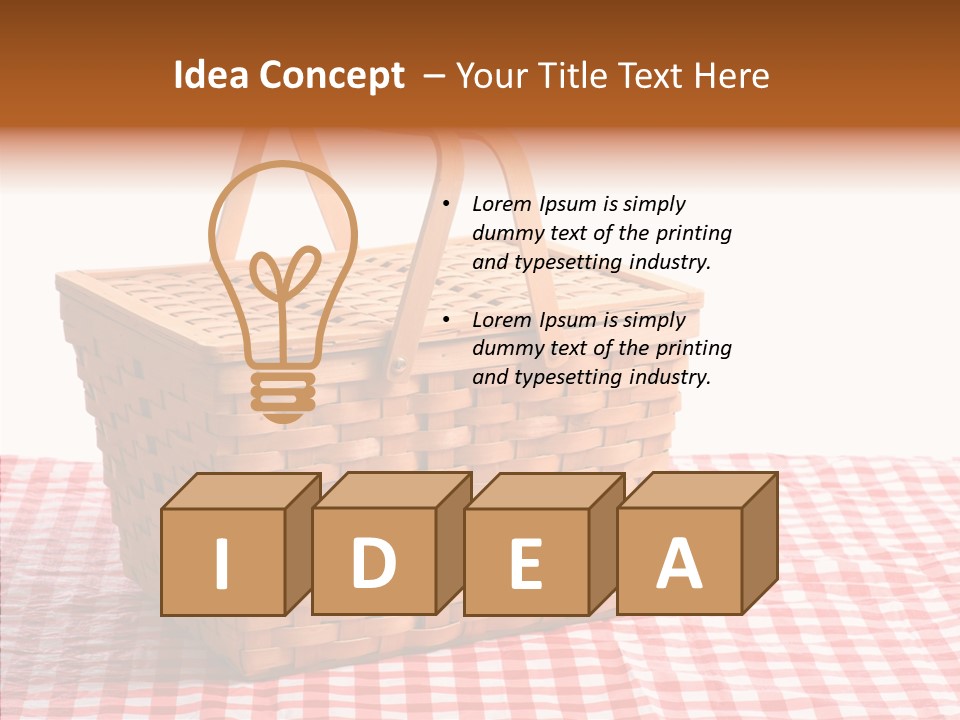 Checked Relaxation Lunch PowerPoint Template