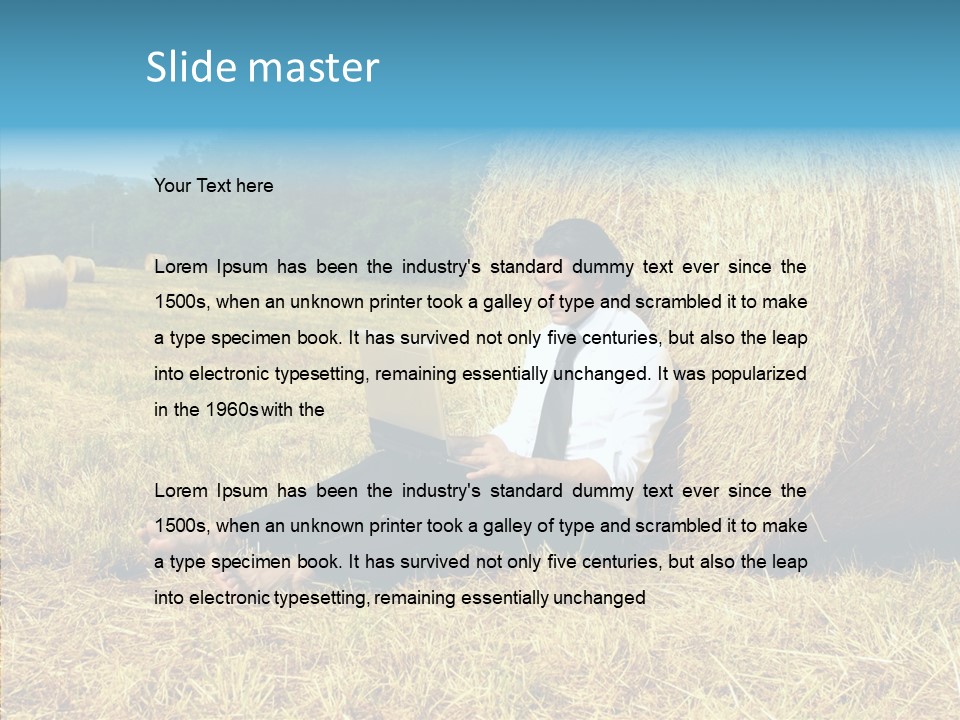 Farm Notebook Hay PowerPoint Template