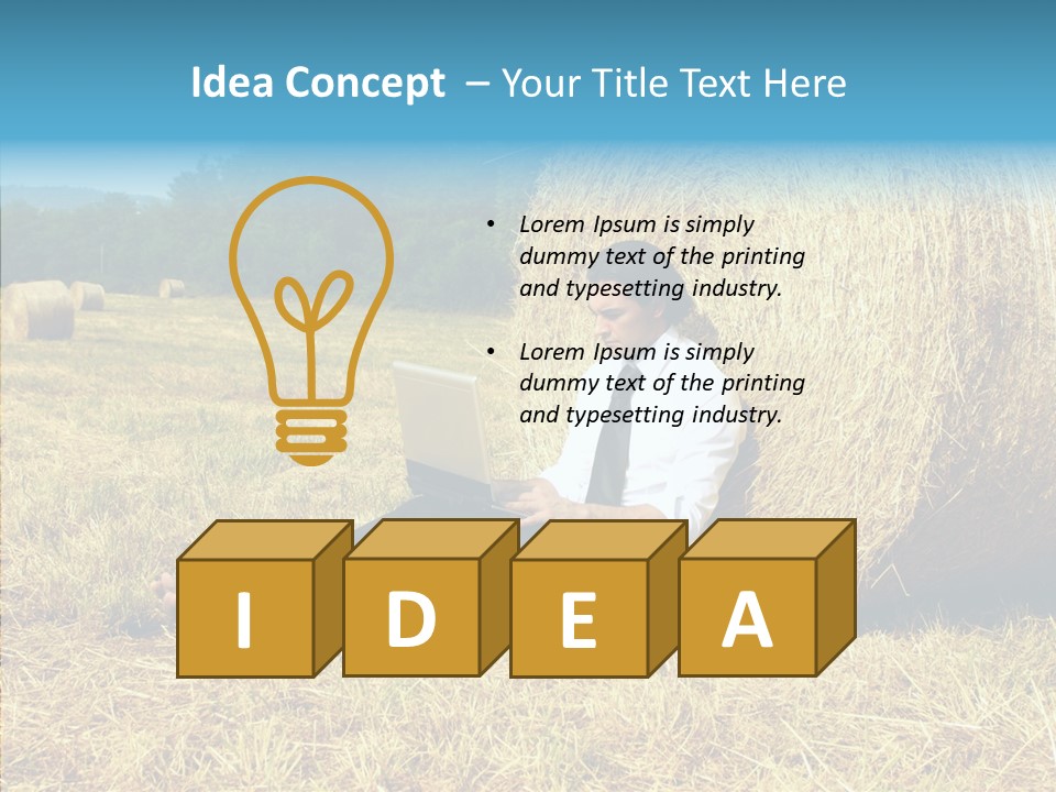 Farm Notebook Hay PowerPoint Template