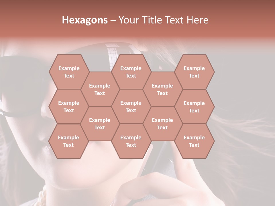 Black Hear Sunglasses PowerPoint Template