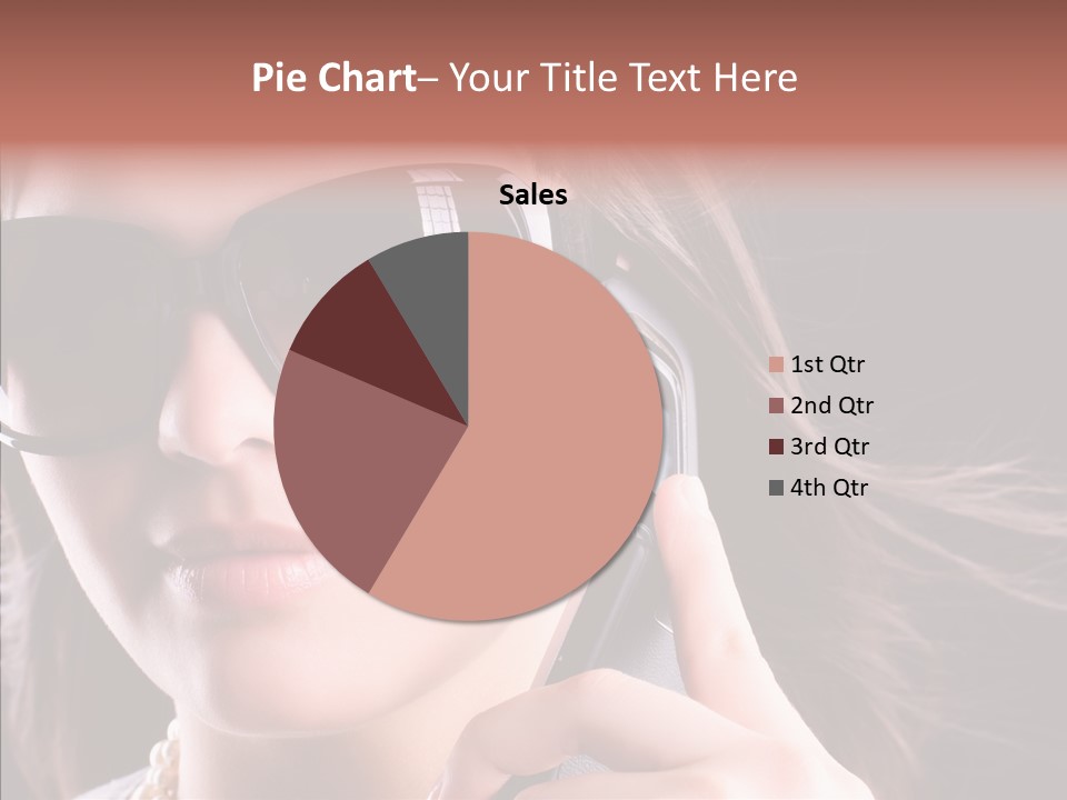 Black Hear Sunglasses PowerPoint Template