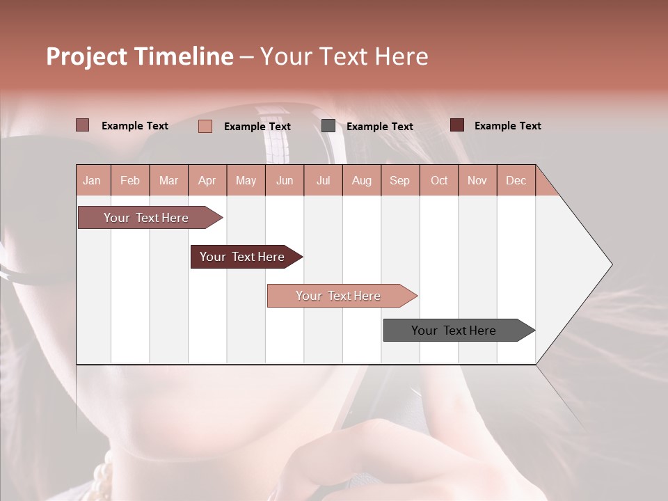 Black Hear Sunglasses PowerPoint Template