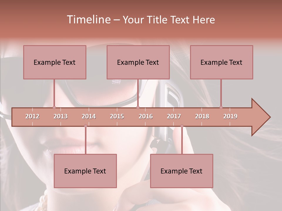 Black Hear Sunglasses PowerPoint Template
