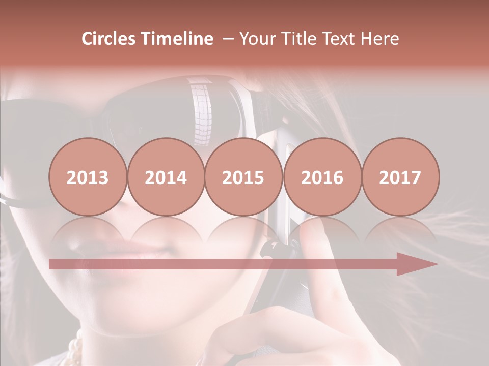 Black Hear Sunglasses PowerPoint Template