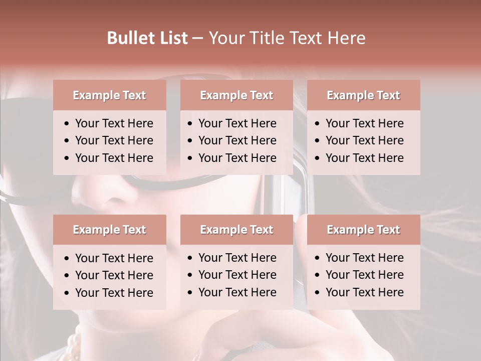 Black Hear Sunglasses PowerPoint Template