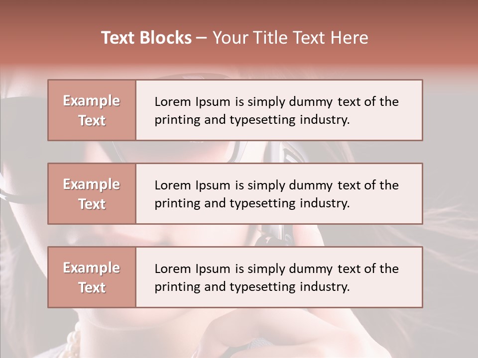 Black Hear Sunglasses PowerPoint Template