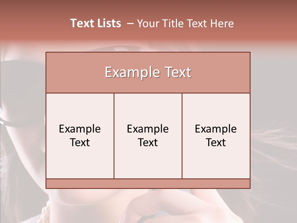 Black Hear Sunglasses PowerPoint Template