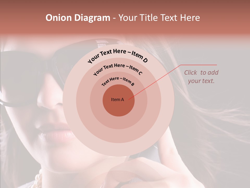 Black Hear Sunglasses PowerPoint Template