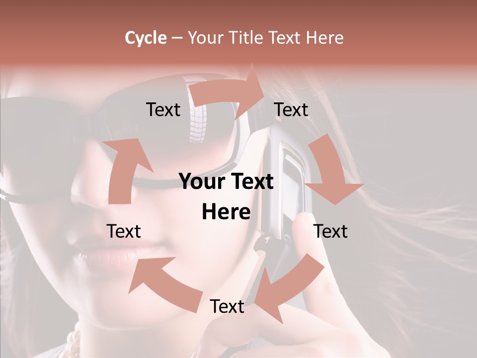 Black Hear Sunglasses PowerPoint Template