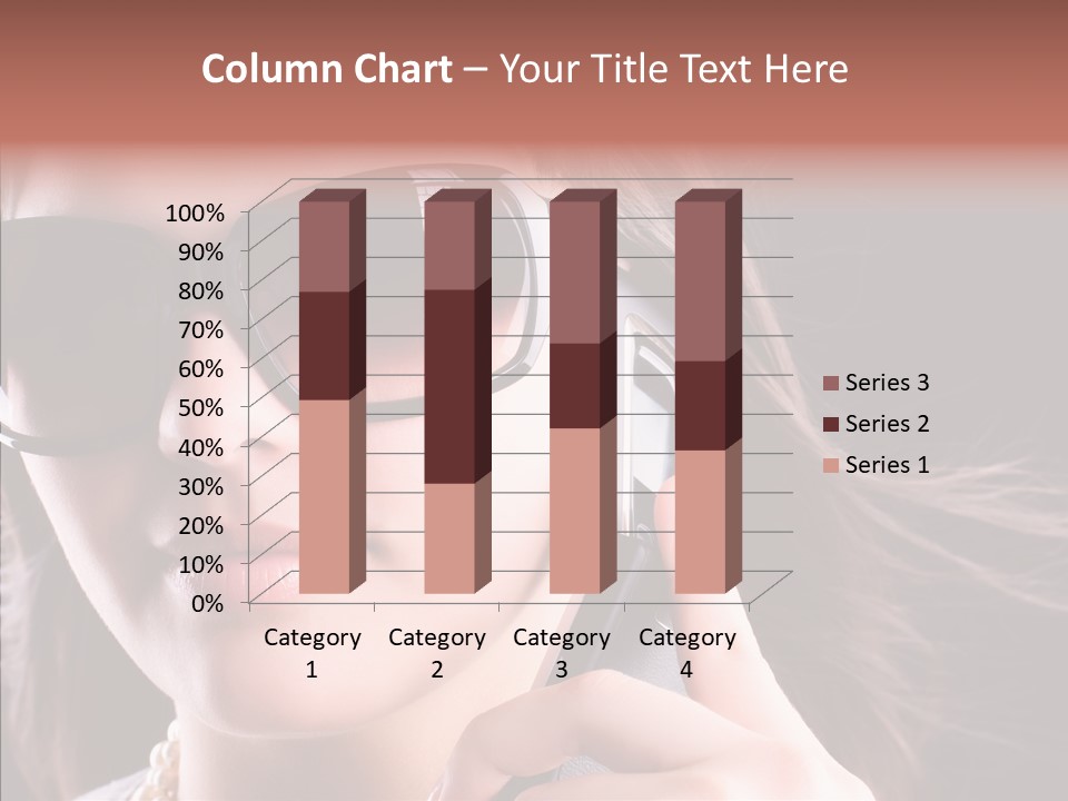 Black Hear Sunglasses PowerPoint Template