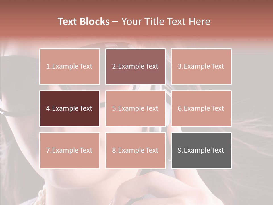 Black Hear Sunglasses PowerPoint Template