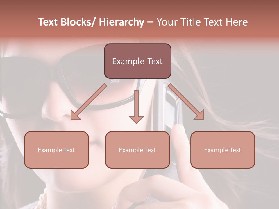 Black Hear Sunglasses PowerPoint Template