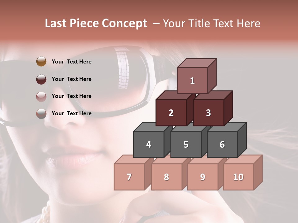 Black Hear Sunglasses PowerPoint Template