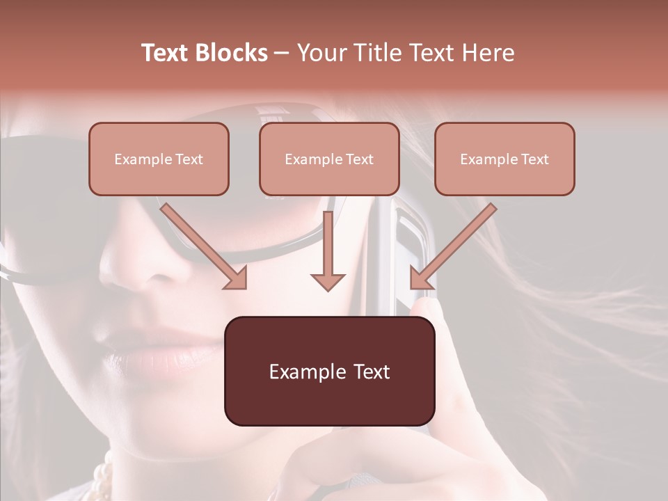 Black Hear Sunglasses PowerPoint Template