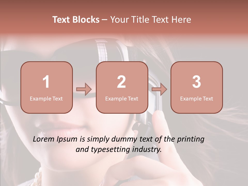 Black Hear Sunglasses PowerPoint Template