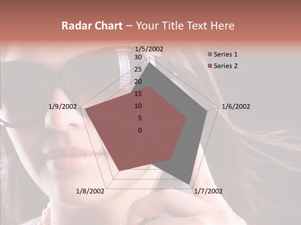 Black Hear Sunglasses PowerPoint Template
