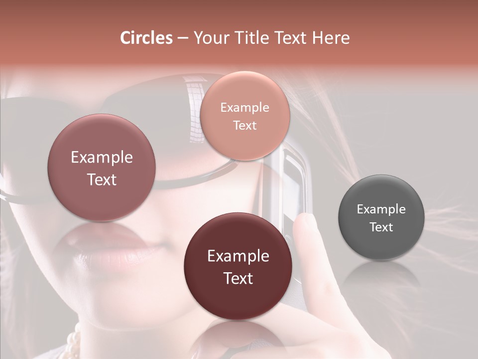 Black Hear Sunglasses PowerPoint Template