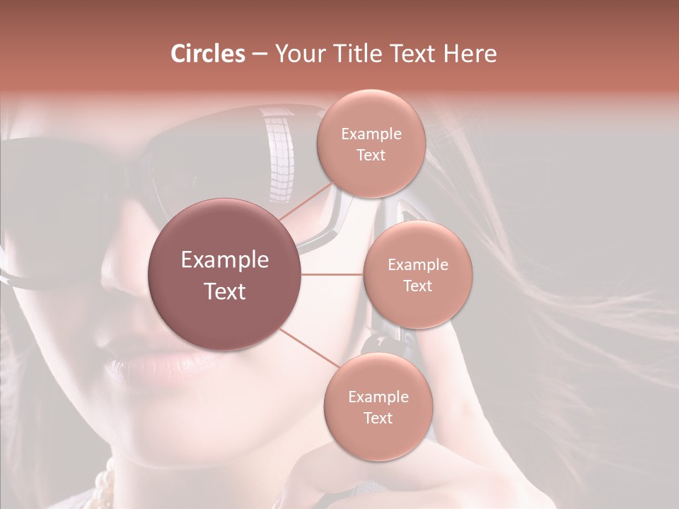 Black Hear Sunglasses PowerPoint Template