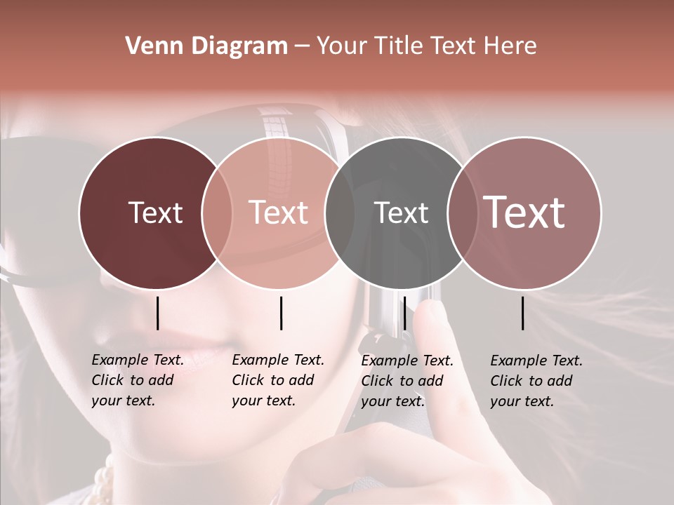 Black Hear Sunglasses PowerPoint Template