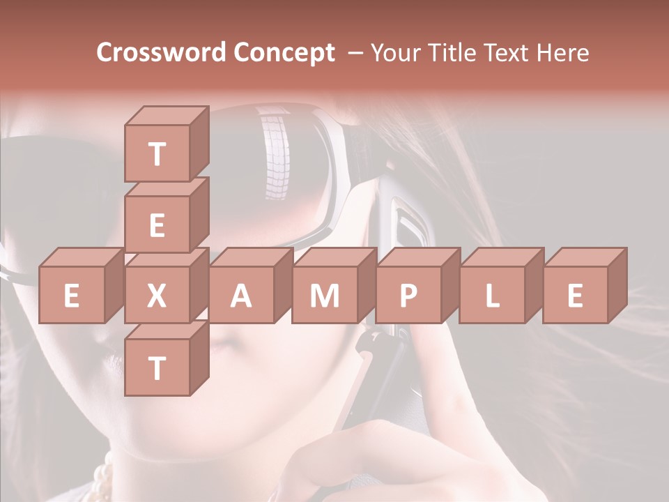 Black Hear Sunglasses PowerPoint Template