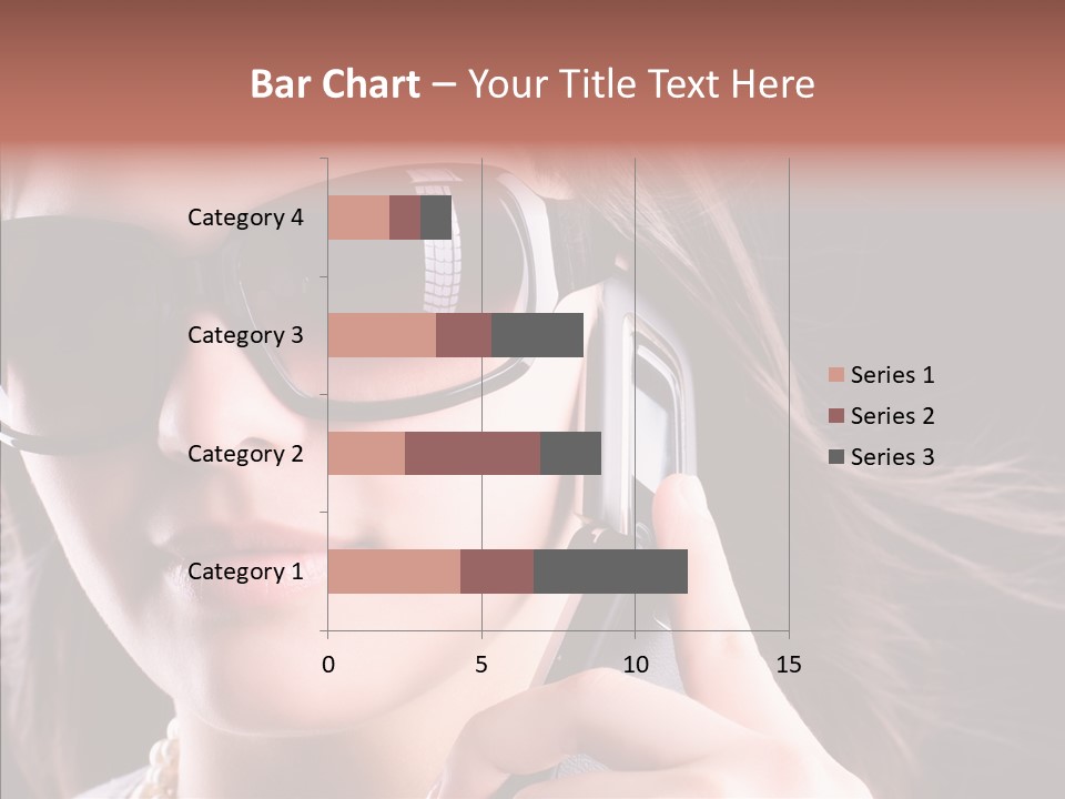 Black Hear Sunglasses PowerPoint Template