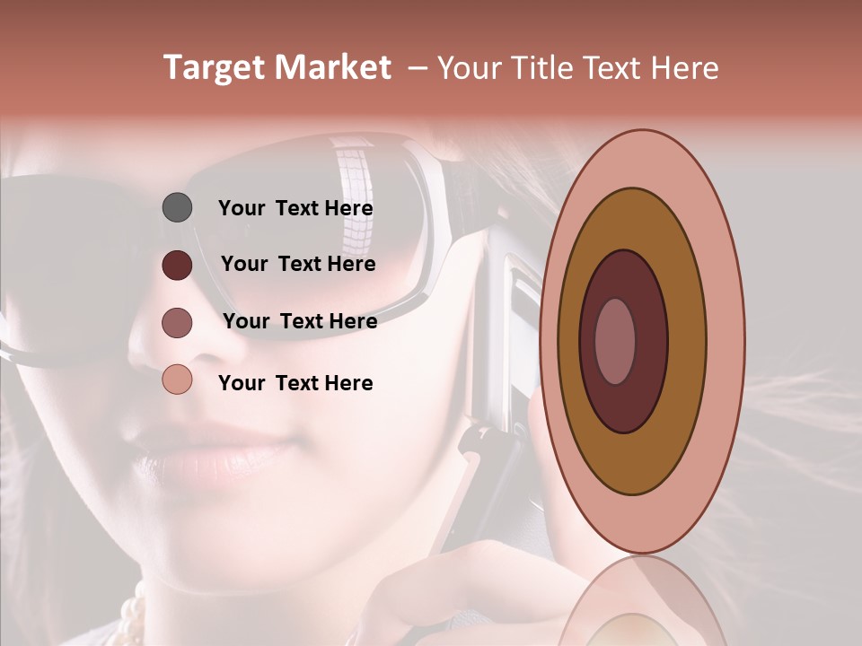 Black Hear Sunglasses PowerPoint Template