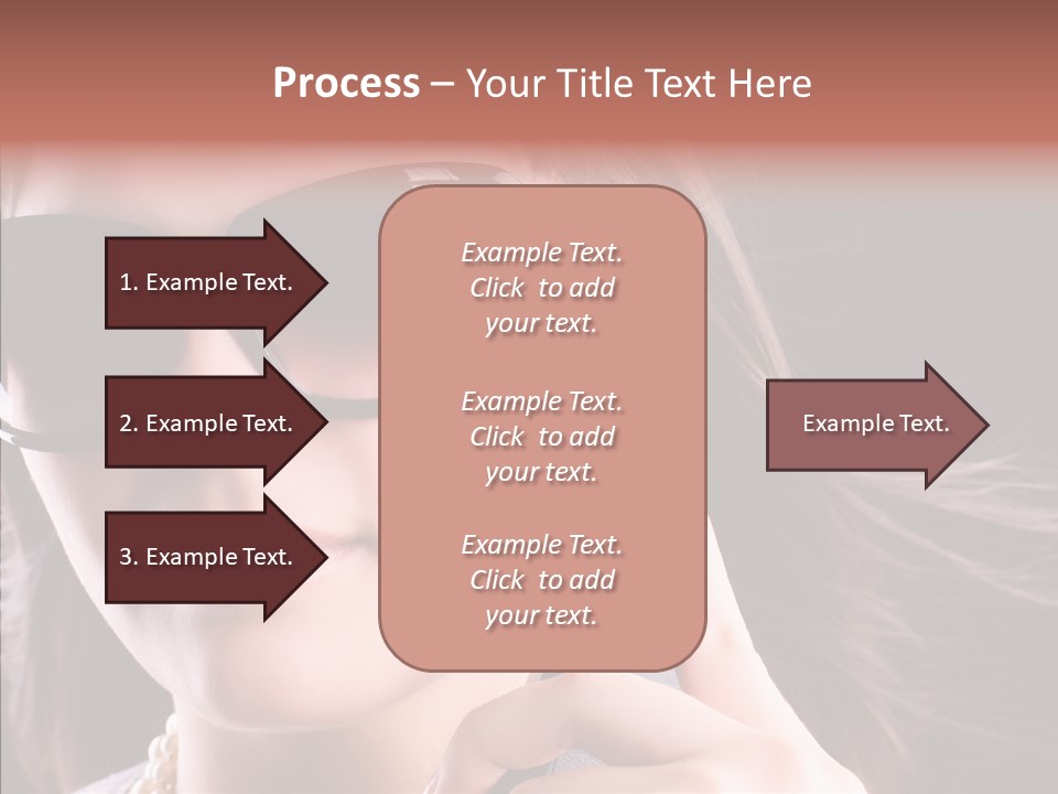 Black Hear Sunglasses PowerPoint Template