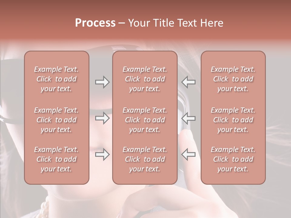 Black Hear Sunglasses PowerPoint Template