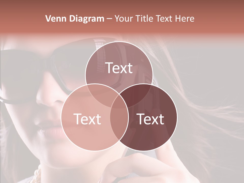 Black Hear Sunglasses PowerPoint Template