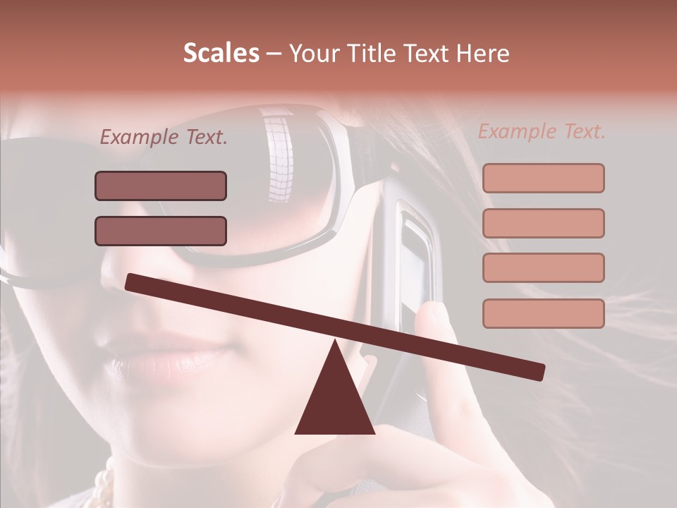 Black Hear Sunglasses PowerPoint Template