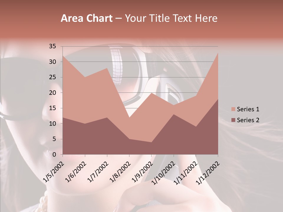 Black Hear Sunglasses PowerPoint Template