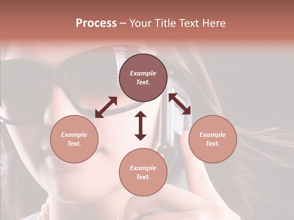 Black Hear Sunglasses PowerPoint Template